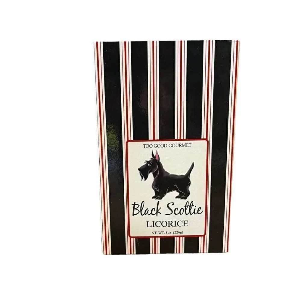 Scottish Terrier Licorice Box Only Black and Red Scottie Dog Lot 2 Decorative